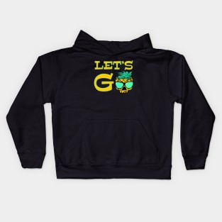 Let's Go - funny surfing quotes Kids Hoodie